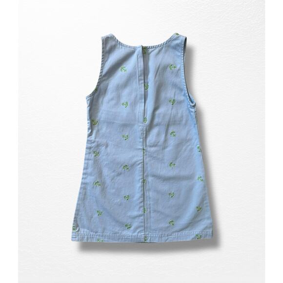 Vintage LL Bean Embroidered Anchors Sleeveless Dress, Size 5/6 - Picture 4 of 8
